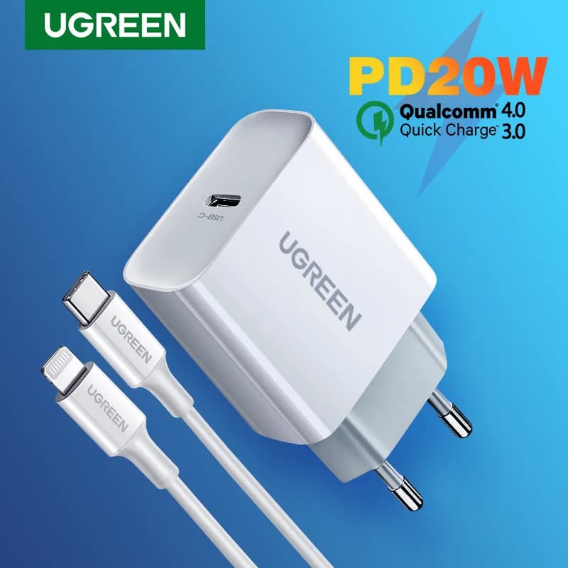 Cargador de pared USB-C 20W, QC4.0 PD
