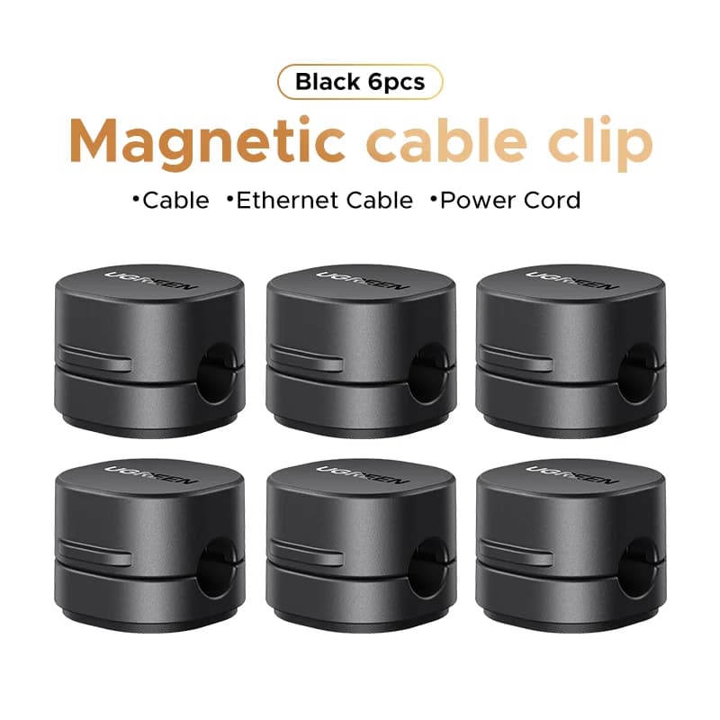 Clips organizadores de cables magnéticos para escritorio