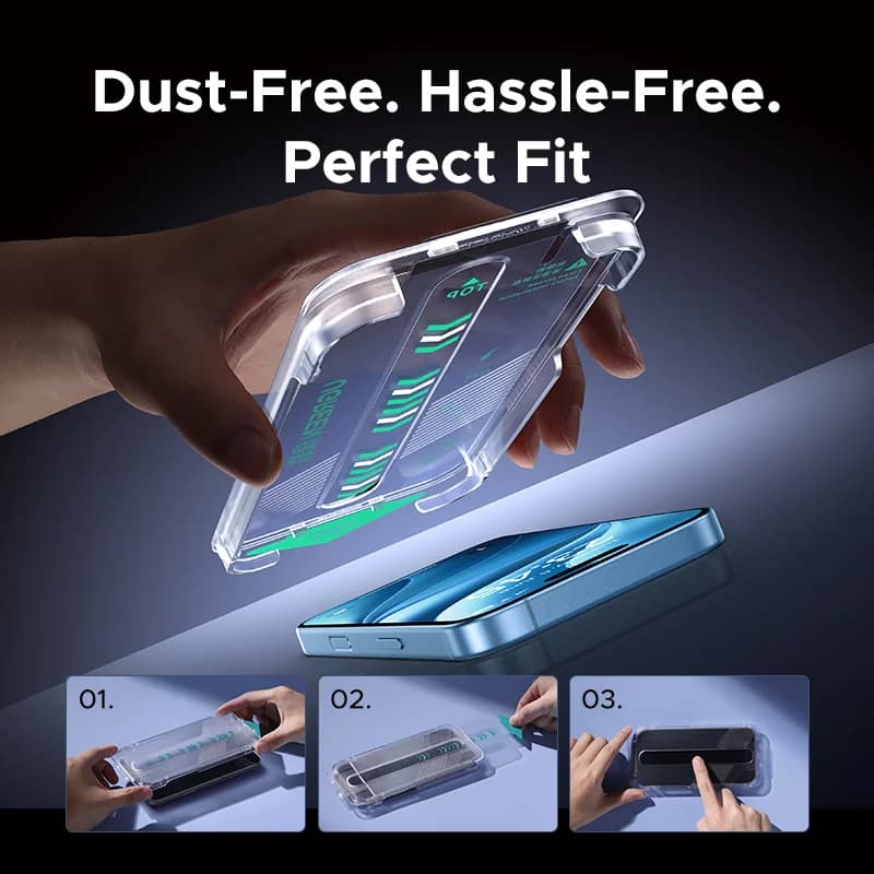 Protector de pantalla de vidrio templado para iPhone, pack de 2