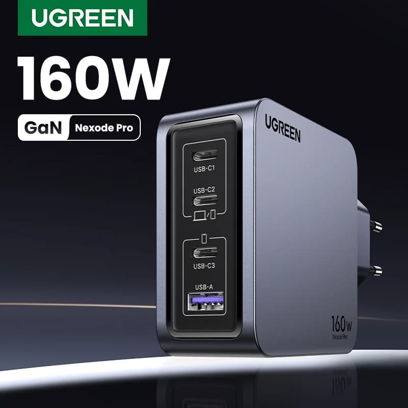 Cargador de pared GaN USB-C 160W, PD3.1