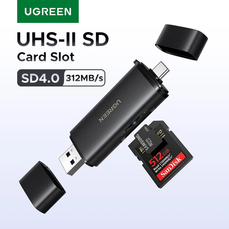 Lector de tarjetas SD 4.0 USB-C, 312MB/s
