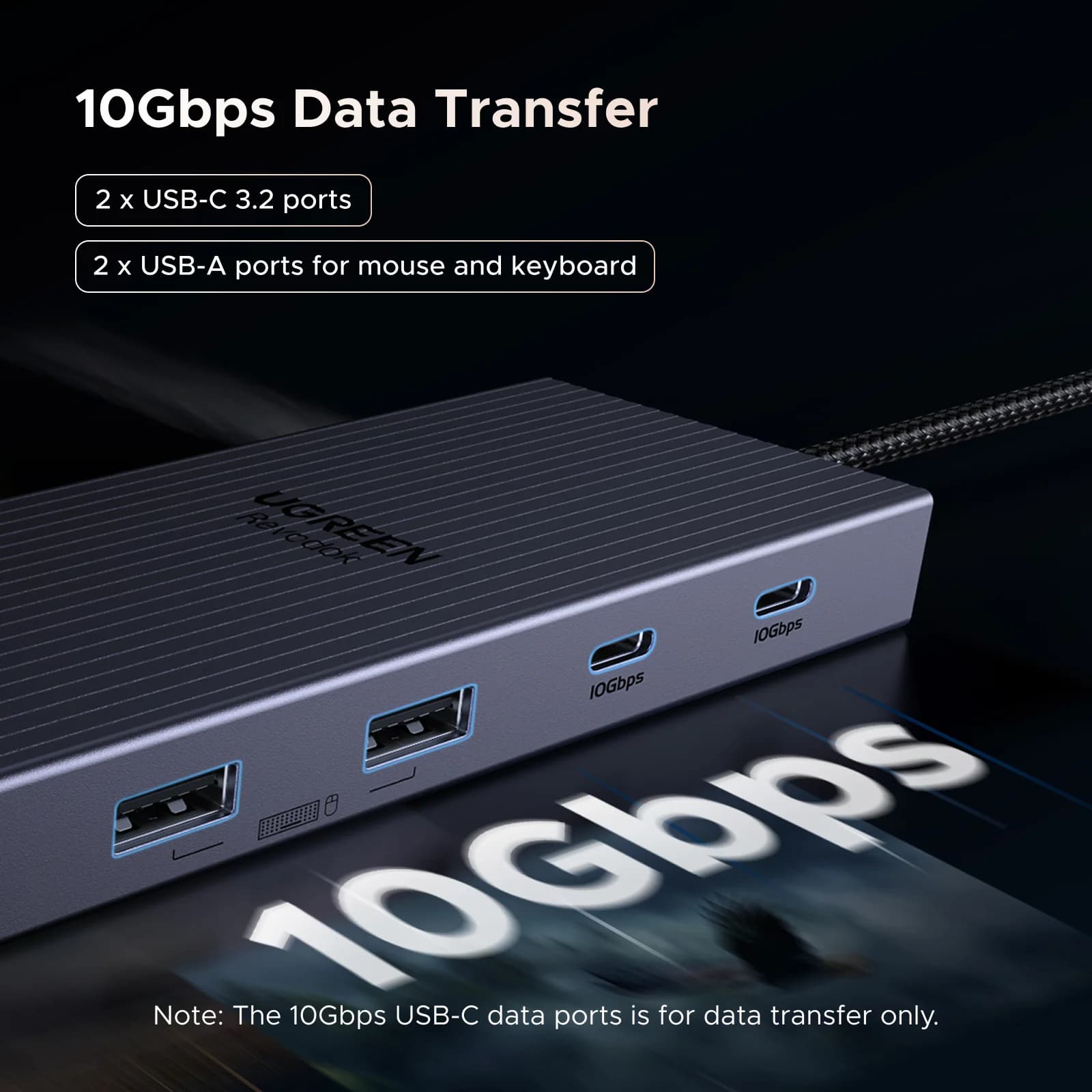 Hub USB-C con doble HDMI y RJ45