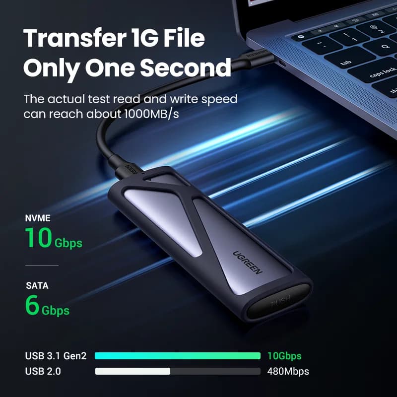 Carcasa SSD M.2 NVMe/SATA de doble protocolo