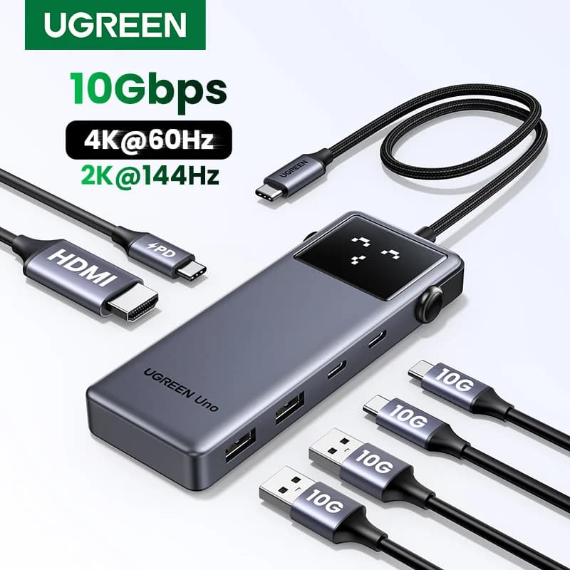 Hub USB-C 6-en-1, 4K60Hz, PD 100W