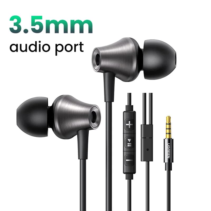 Auriculares con cable USB-C con jack de 3.5mm y micrófono