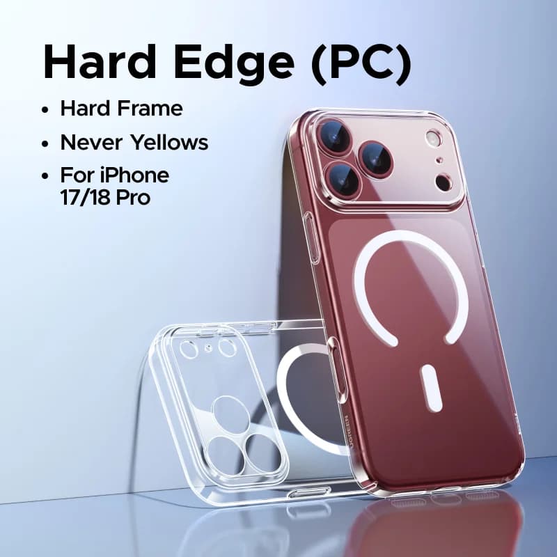 Funda transparente de PC magnética para iPhone con MagSafe