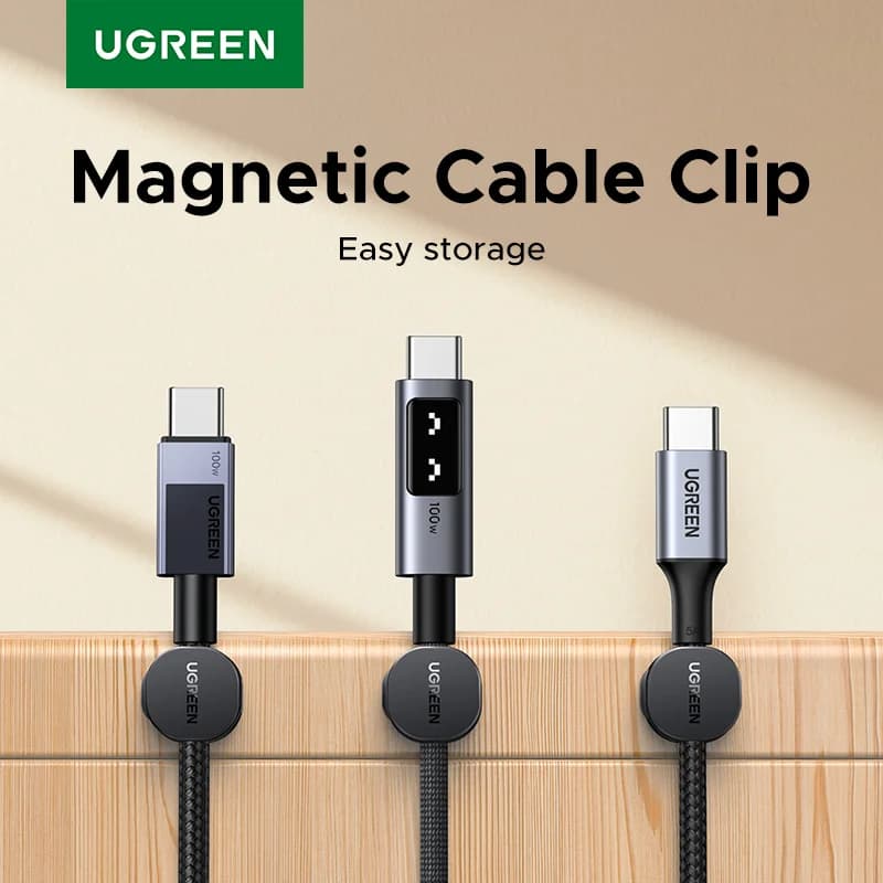 Clips organizadores de cables magnéticos para escritorio