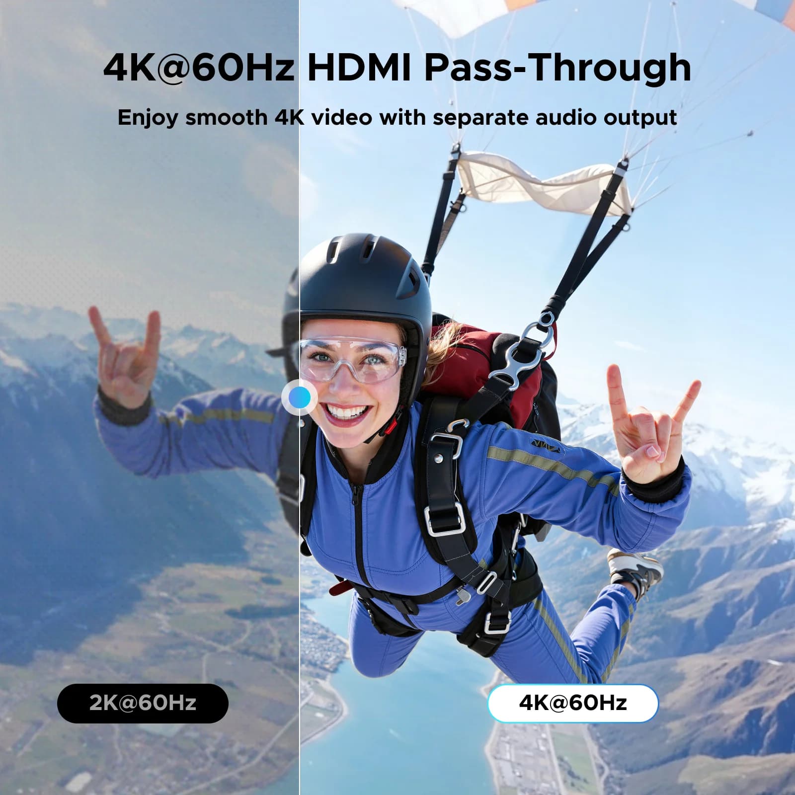 Extractor de Audio HDMI 4K 60Hz, Óptico y 3.5mm