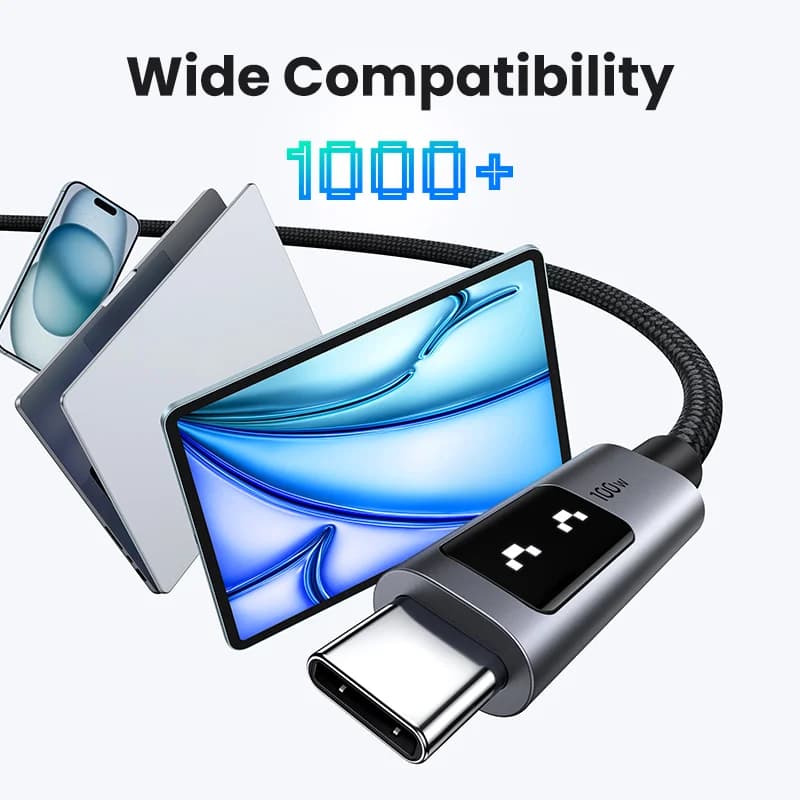 Cable USB-C a USB-C, 100W PD, 0.5-3m