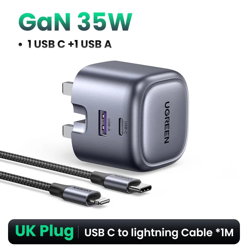 Cargador Rápido GaN USB-C PD 35W