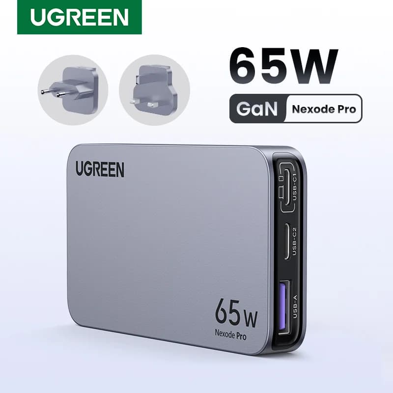 Cargador USB-C GaN de 65W con Quick Charge 4.0