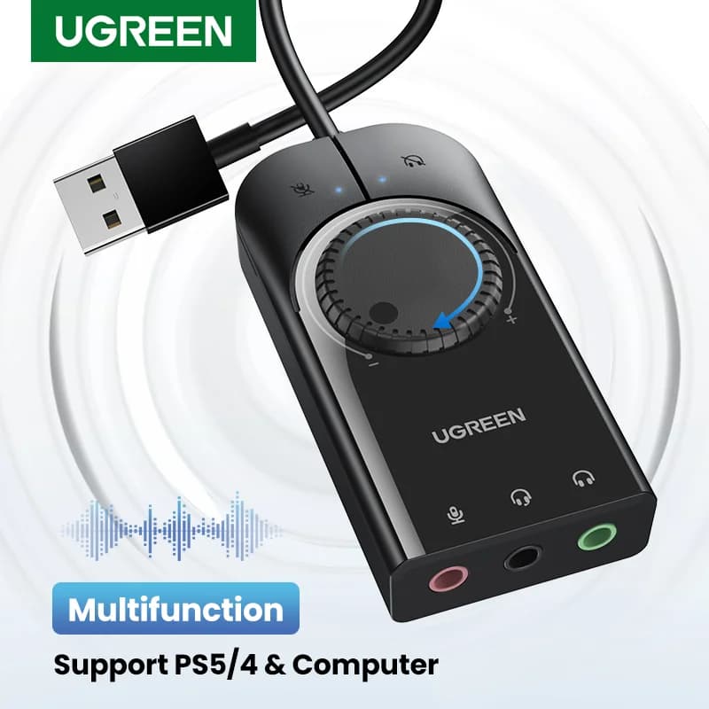 Tarjeta de sonido externa USB interfaz de audio