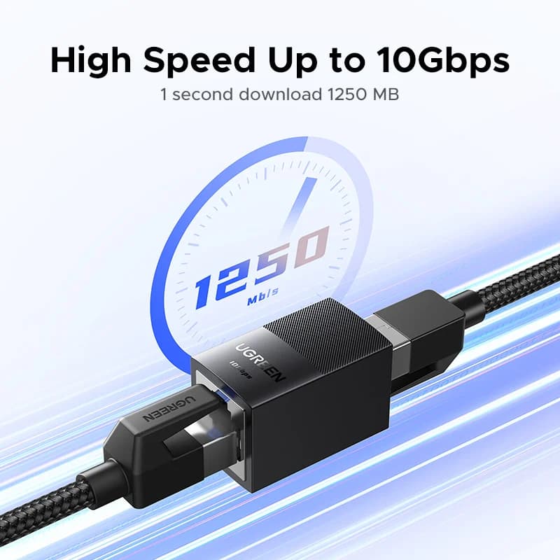 Extensor de red Ethernet RJ45, 10Gbps