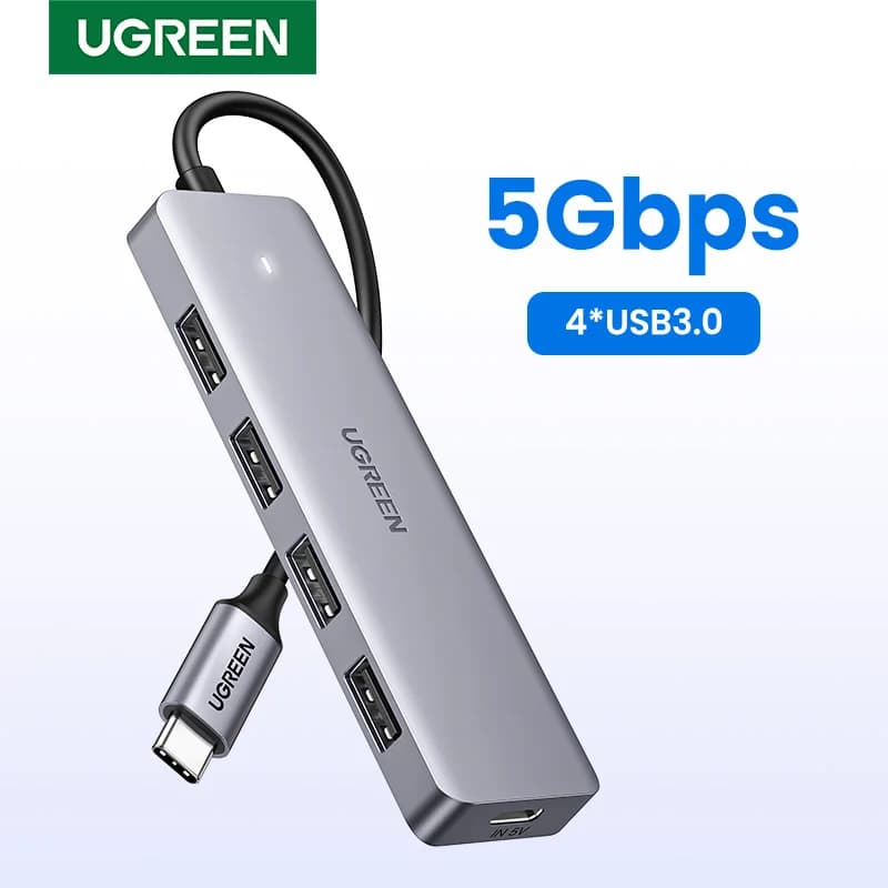 Hub divisor USB-C a USB 3.0 de 4 puertos