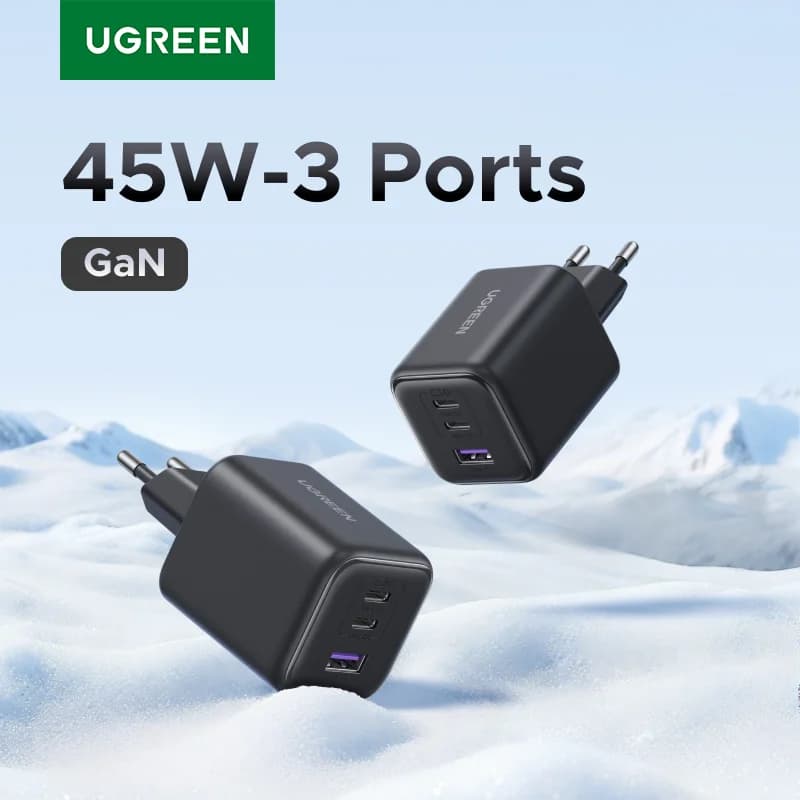 Cargador GaN USB-C PD 45W con PPS