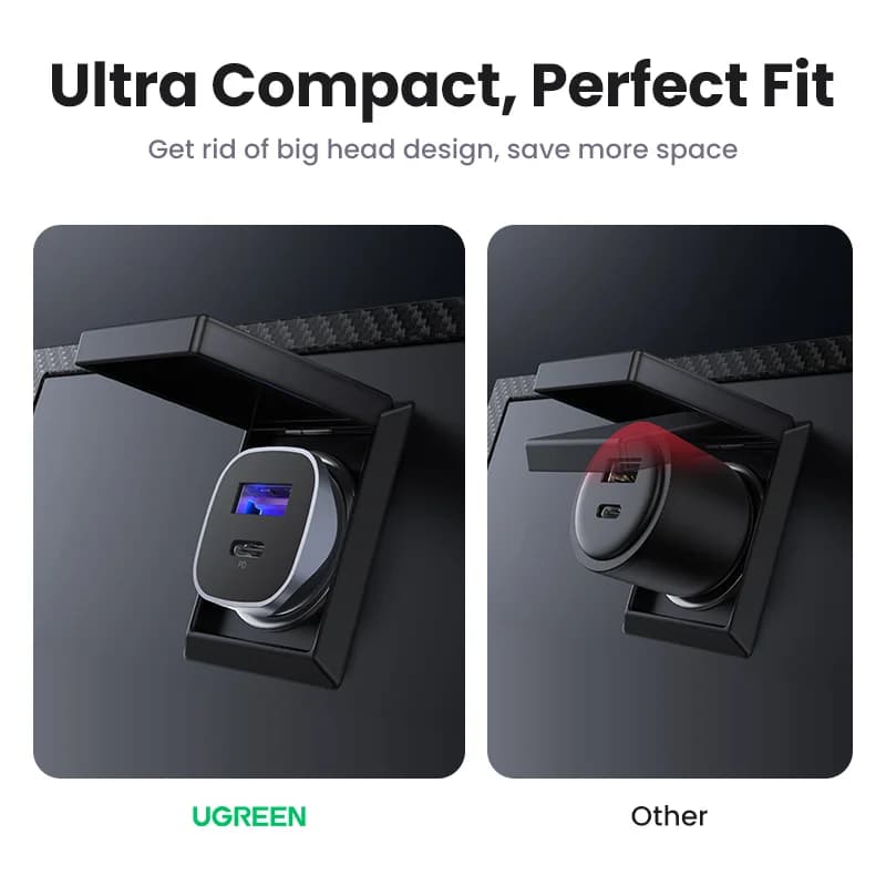 Cargador de coche USB-C con Quick Charge 4.0 y PD