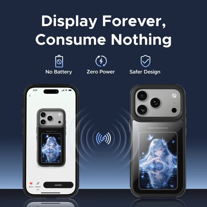 Funda magnética con pantalla E-Ink para iPhone Pro Max