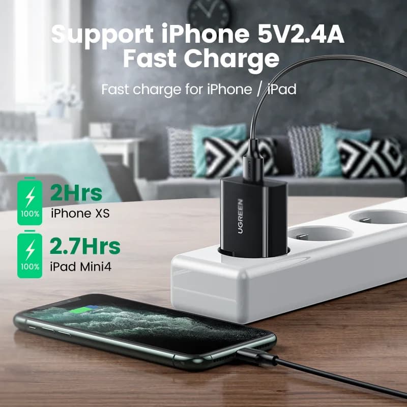 Cargador de pared USB 18W con Quick Charge 3.0