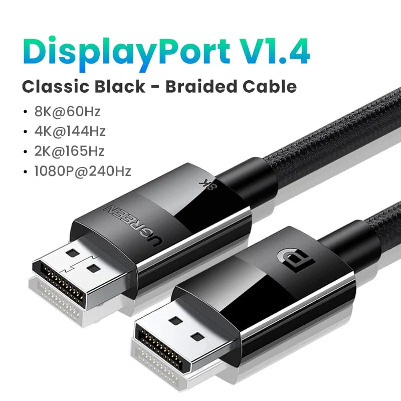 Cable de vídeo DisplayPort 8K