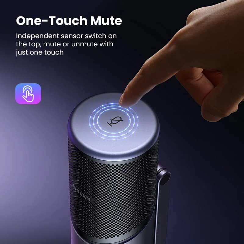Micrófono Condensador USB con Iluminación RGB