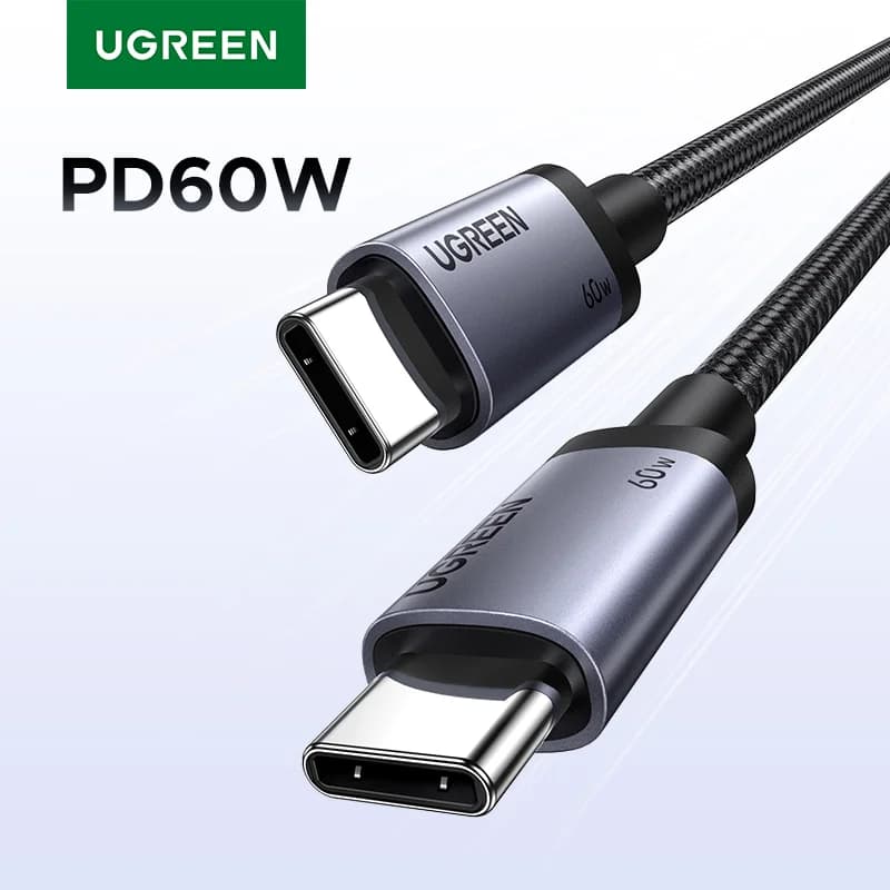 Cable USB-C a USB-C, carga rápida PD 60W
