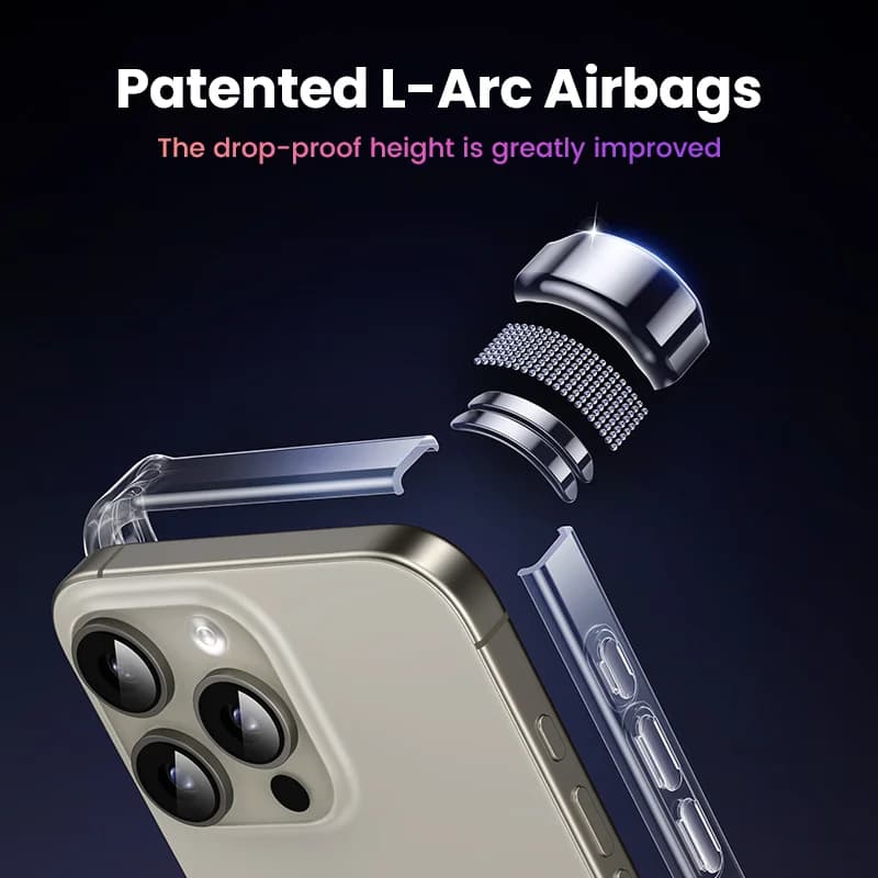 Funda protectora transparente antigolpes para iPhone