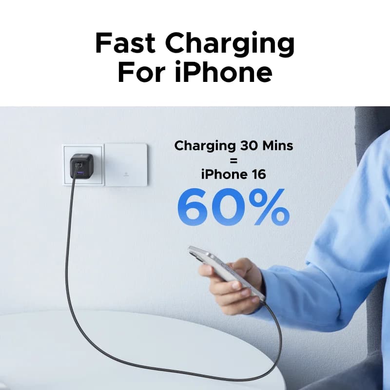 Cargador GaN USB-C PD 45W con PPS
