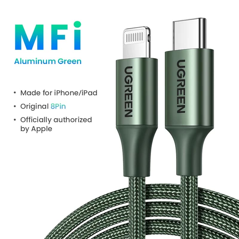 Cable USB-C a Lightning, 20W PD, MFi