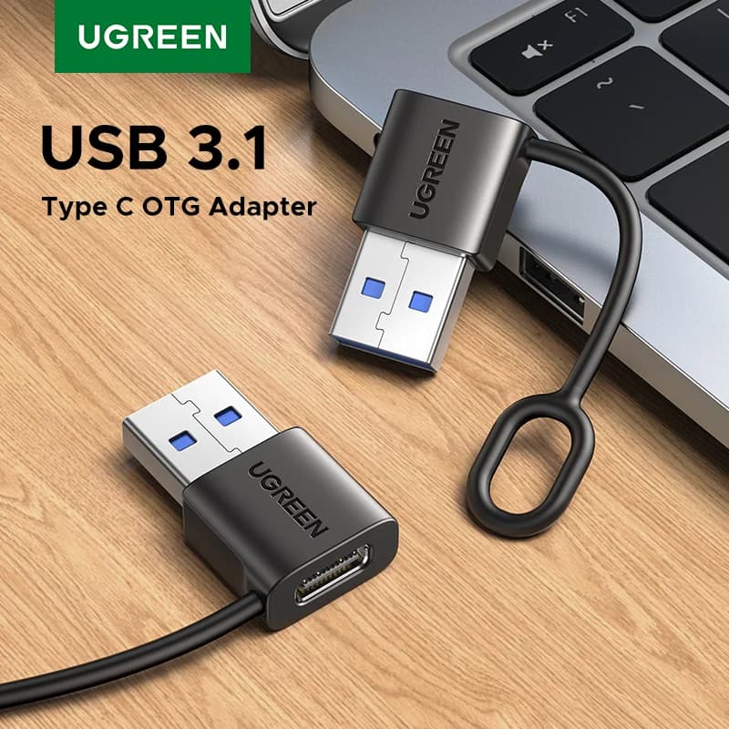 Adaptador OTG USB-A a USB-C, USB 3.1, 18W