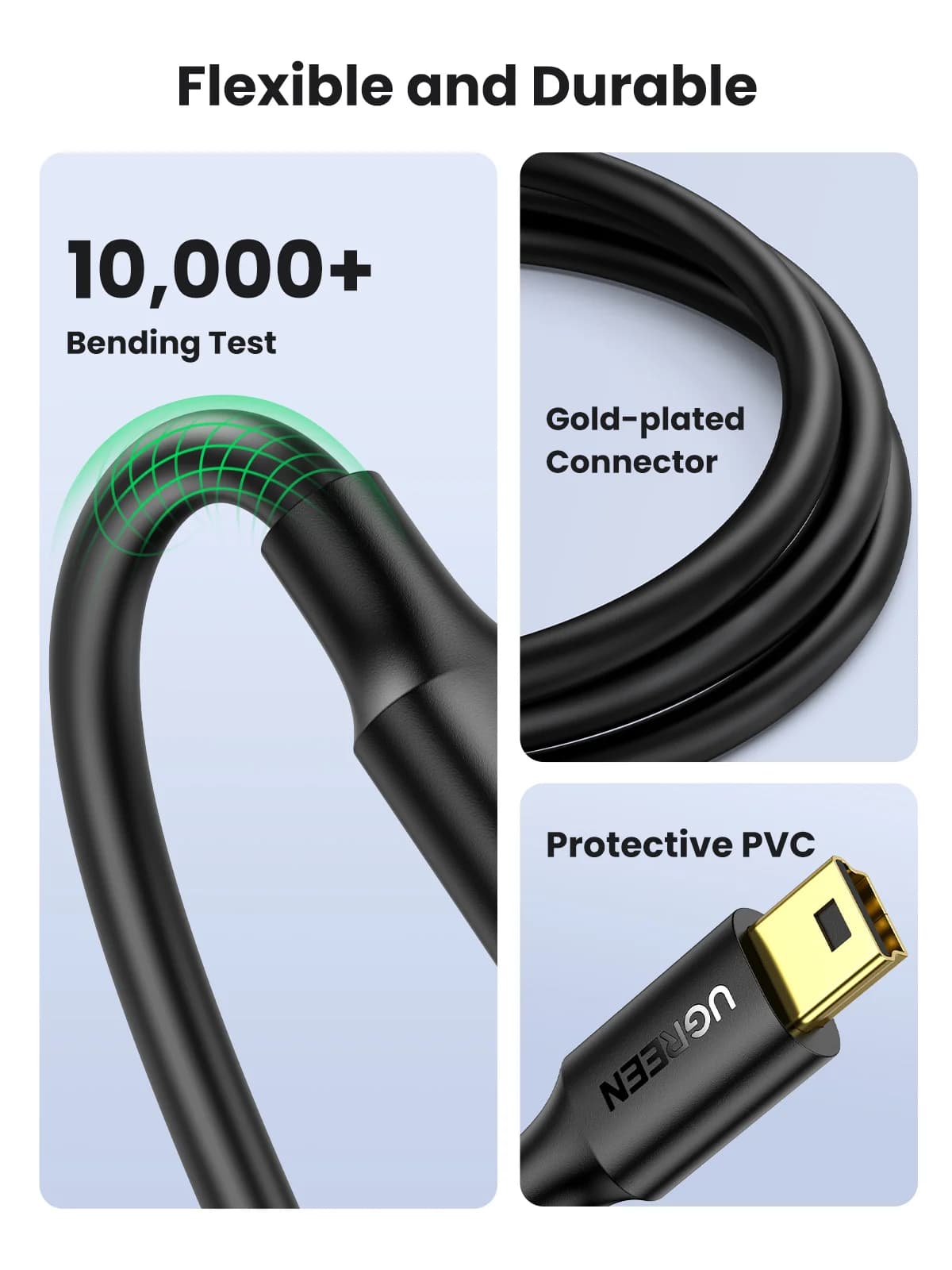 Cable de datos y carga Mini USB a USB