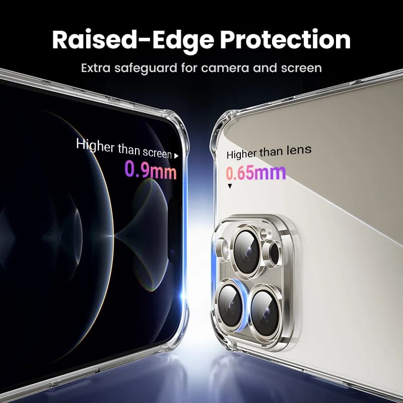 Funda protectora transparente antigolpes para iPhone