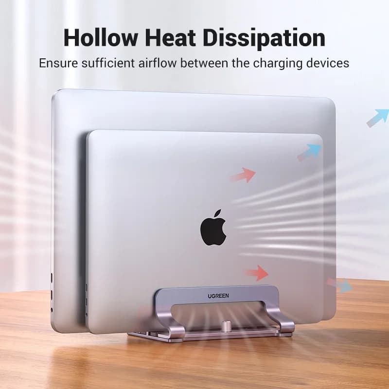 Soporte Vertical de Aluminio para Portátil, Diseño Plegable