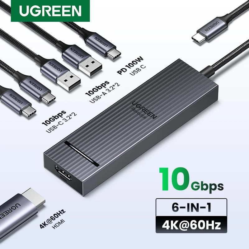 Hub USB-C con HDMI 4K y PD 100W