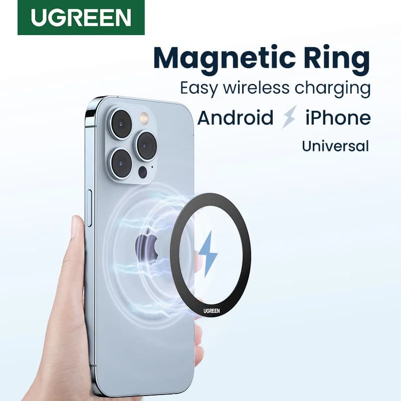 Adaptador de anillo magnético metálico para carga inalámbrica MagSafe