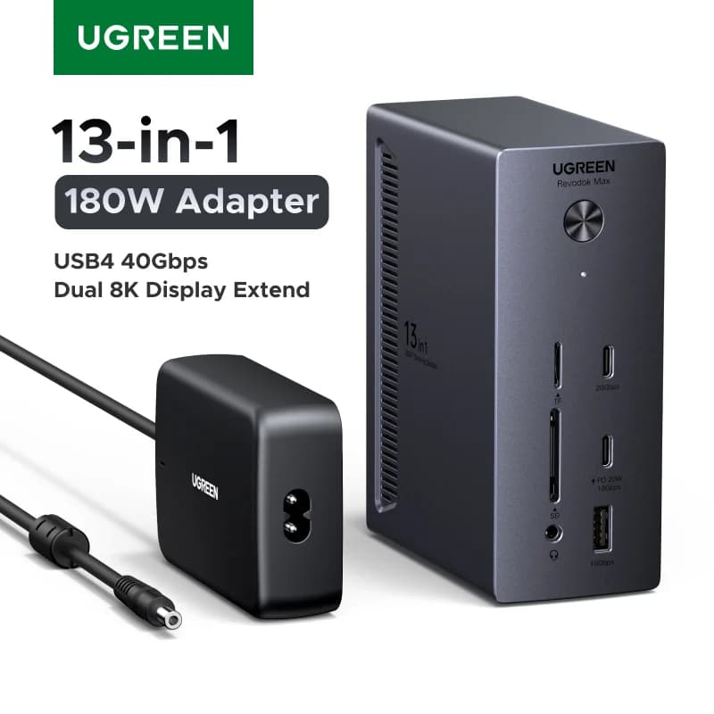 Estación de acoplamiento USB4 con pantalla 8K y 40Gbps