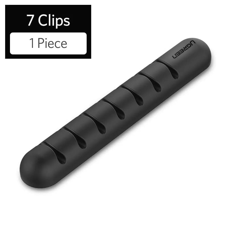 Clips organizadores de cables USB de silicona