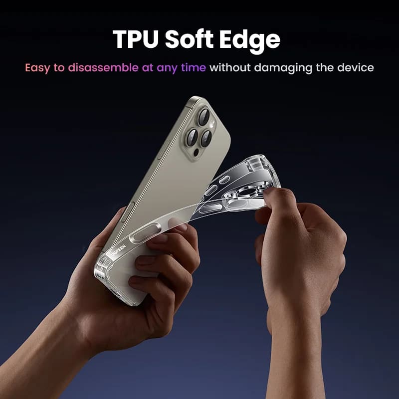 Funda protectora transparente antigolpes para iPhone
