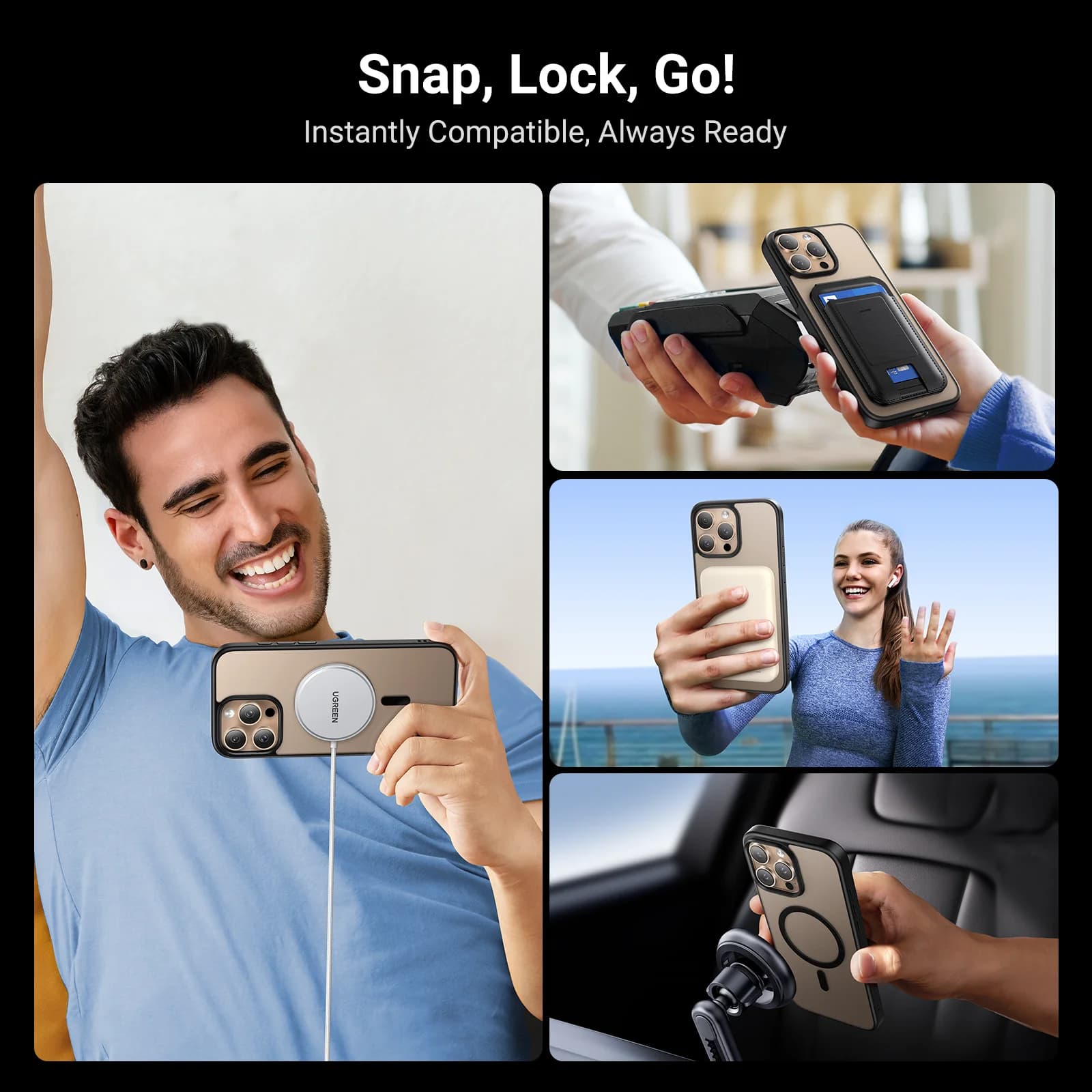 Funda magnética antigolpes para iPhone