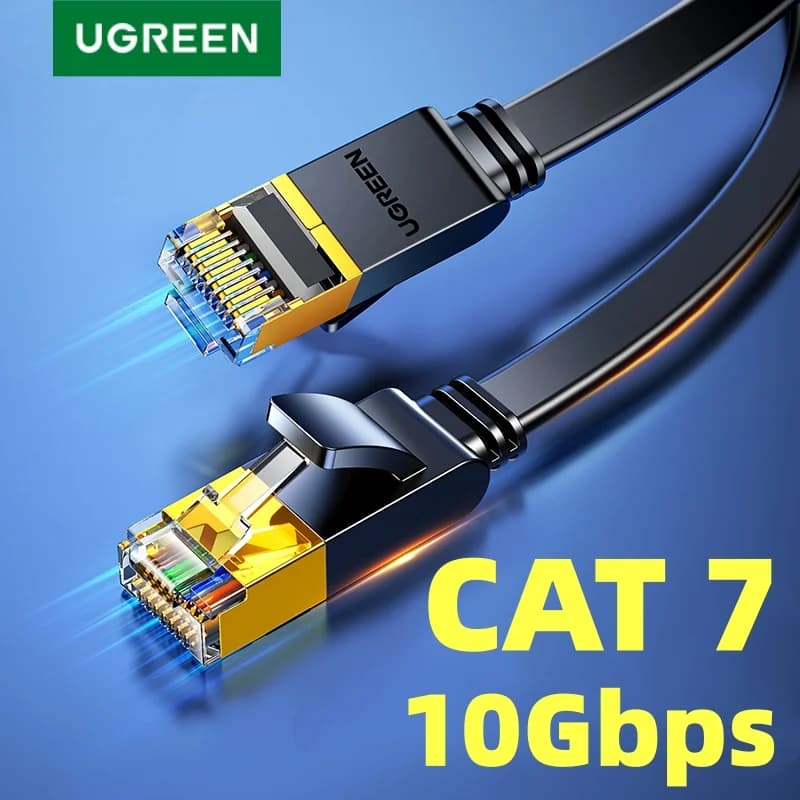 Cable Ethernet plano Cat 7, LAN STP 10Gbps